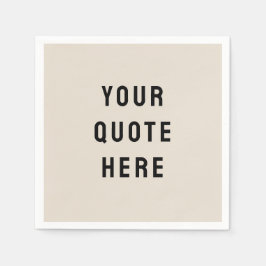 サンドカスタム引用文パーソナライズされた引用文はこちらタン スタンダードカクテルナプキン