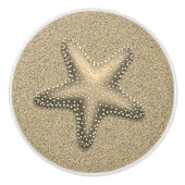 サンドカラー金ゴールドヒトシーシェルビーチ セラミックノブ (正面)