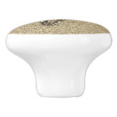 サンドカラー金ゴールドヒトシーシェルビーチ セラミックノブ (側面)