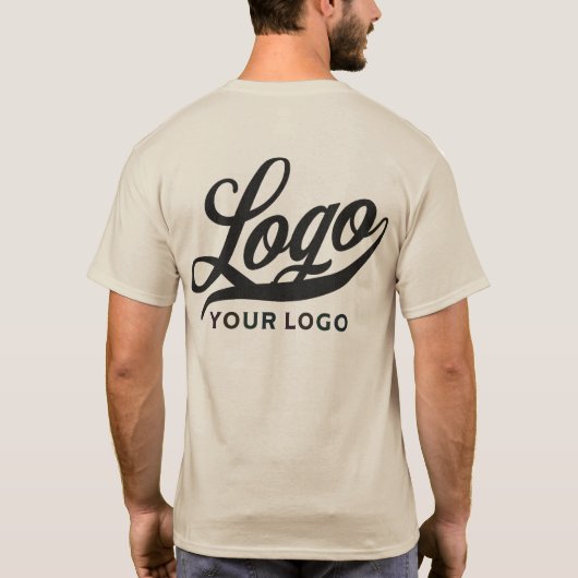 サンドカーキ会社ロゴスワッグビジネスマン女性 Tシャツ (裏面)