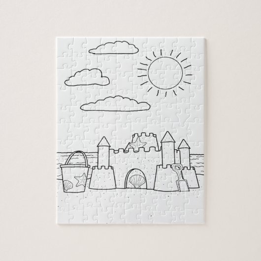サンドキャッスルアダルトカラーリングパズル ジグソーパズル (縦)