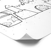 サンドキャッスルアダルトカラーリングポスター ポスター (角)