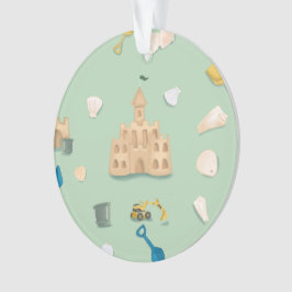 サンドキャッスルアーキテクトビーチハウスペルソナライズ オーナメント