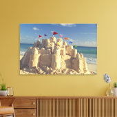 サンドキャッスルオンビーチ キャンバスプリント (インサイチュ (リビング))