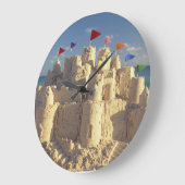 サンドキャッスルオンビーチ ラージ壁時計 (傾斜)