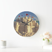 サンドキャッスルオンビーチ ラージ壁時計 (ホーム)