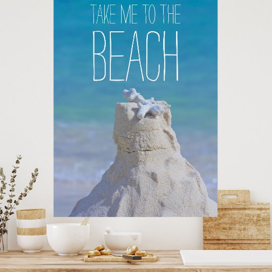 サンドキャッスルコーラルターコイズシーシー私ダビーチに連れて行く ポスター (キッチン)