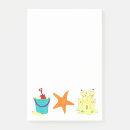 サンドキャッスルショベルペールサンドスターフィッシュビーチポストイット ポストイット (正面)