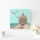 サンドキャッスルシーガル角壁時計 スクエア壁時計 (ホーム)