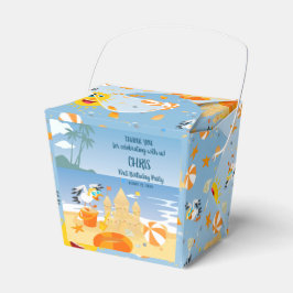 サンドキャッスルビーチおもしろい男の赤ちゃん誕生日パーティー フェイバーボックス