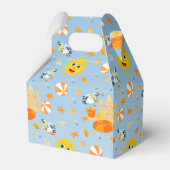 サンドキャッスルビーチおもしろい男の赤ちゃん誕生日パーティー フェイバーボックス (裏面サイド)