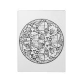 サンドキャッスルビーチシーマンダラカラーリングブックパッド ノートパッド (回転)