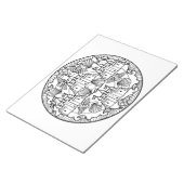 サンドキャッスルビーチシーマンダラカラーリングブックパッド ノートパッド (アングル)