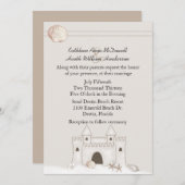 サンドキャッスルビーチテーマズ 招待状 (正面/裏面)