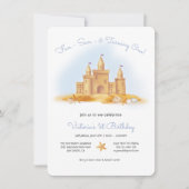 サンドキャッスルビーチバースデーパーティー 招待状 (正面)