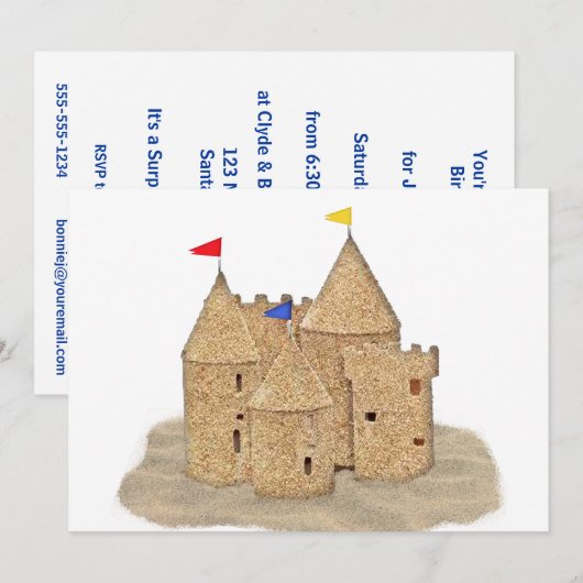 サンドキャッスル 招待状 (正面/裏面)