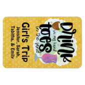 サンドクルーズドアで手の指で女の子の旅行ドリンク マグネット (横)