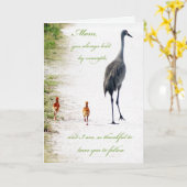 サンドクレーンベビーマザーズデイカード カード (黄色い花)