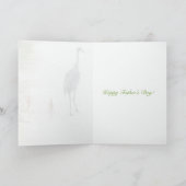 サンドクレーンベビー父の日記付き カード (内部)