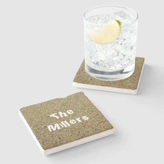 サンドグレインパシフィック海コーストビーチハウス ストーンコースター (横)