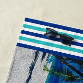 サンドシースカイパームツリートロピカルビーチ パーソナライズされた ビーチタオル (インサイチュ)