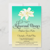 サンドシーハイビスカスカラーリハグラデーションーサルディナー 招待状 (正面)