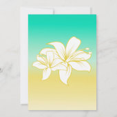 サンドシーハイビスカスカラーリハグラデーションーサルディナー 招待状 (裏面)