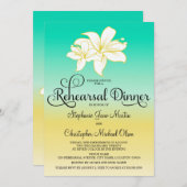 サンドシーハイビスカスカラーリハグラデーションーサルディナー 招待状 (正面/裏面)