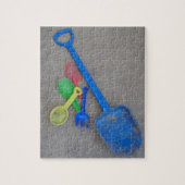 サンドスクープ、キッズプレイグラウンドビーチ夏 ジグソーパズル (縦)