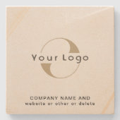 サンドストーンのビジネスシンプルロミニマルゴ ストーンコースター (正面)