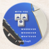 サンドストーンのtypography_1_with you_1 コースター (正面)