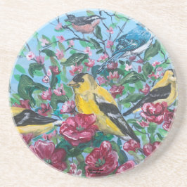 サンドストーンコースターオリジナルハンドア色彩の鮮やかート コースター