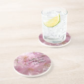 サンドストーン ピンクの花 コースター (側面)