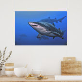 サンドタイガーシャーク ポスター (キッチン)
