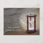 サンドタイマー付き引用文ビーチ シーズンポストカード (正面)