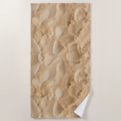 サンドタオルの足跡 – 実在ビーチテクスチャ ビーチタオル (正面)