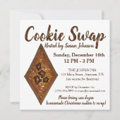 サンドタートクリスマスクッキースワップパーティーベイクセール 招待状 (正面)