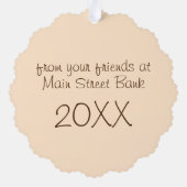 サンドタートクリスマスクッキーベーキングハッピーホリデイズ オーナメントカード (裏面)