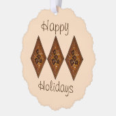 サンドタートクリスマスクッキーベーキングハッピーホリデイズ オーナメントカード (左)