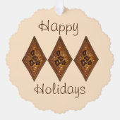 サンドタートクリスマスクッキーベーキングハッピーホリデイズ オーナメントカード (正面)