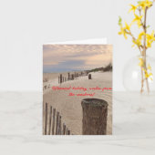 サンドダネスクリスマスビーチテーマ折り畳みカード カード (黄色い花)