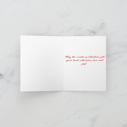 サンドダネスクリスマスビーチテーマ折り畳みカード カード (内部)