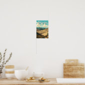 サンドダネ素晴らしスナショナルパークイラストレーションレトロ ポスター (キッチン)