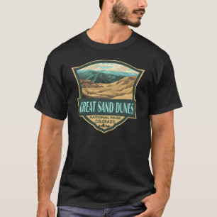サンドダネ素晴らしスナショナルパークイラストレーションレトロ Tシャツ
