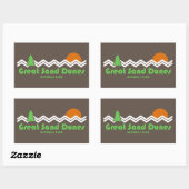 サンドダネ素晴らしスナショナルパークレトロ 長方形シール (シート)