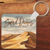 サンドダネ素晴らしス国立公園ウォーターカラーアート キーホルダー (裏面)