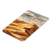 サンドダネ素晴らしス国立公園ウォーターカラーアート マグネット (左側)