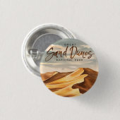 サンドダネ素晴らしス国立公園ウォーターカラーアート 缶バッジ (正面&裏面)