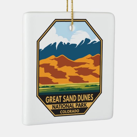 サンドダネ素晴らしス国立公園エンブレムカラフル セラミックオーナメント (右)