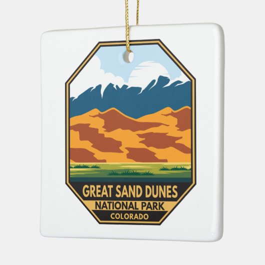 サンドダネ素晴らしス国立公園エンブレムカラフル セラミックオーナメント (左)